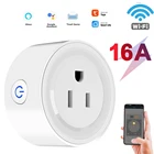 Смарт-розетка Wi-Fi, 10 А16 А, с монитором мощности, 16 А, приложение SmartLife, голосовое управление, работает с Alexa Google Home