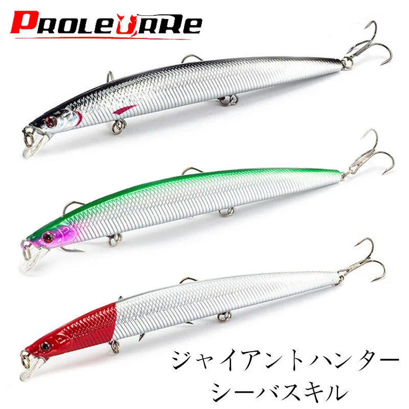 

1Pcs Laser Minnow Fishing Lure 18cm 24g Artificial Hard Plastic Bait Floating water Sea Fishing Fish Big Wobbler Lures Crankbait