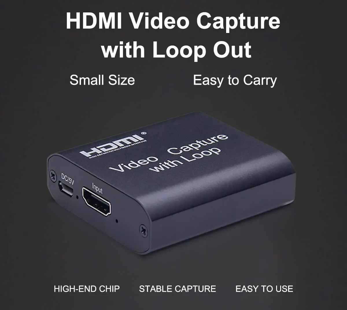 4k Audio Video Capture Card with Loop Out HDMI-compatible USB 2.0 for Phone PS4 Game Live Streaming Record | Электроника