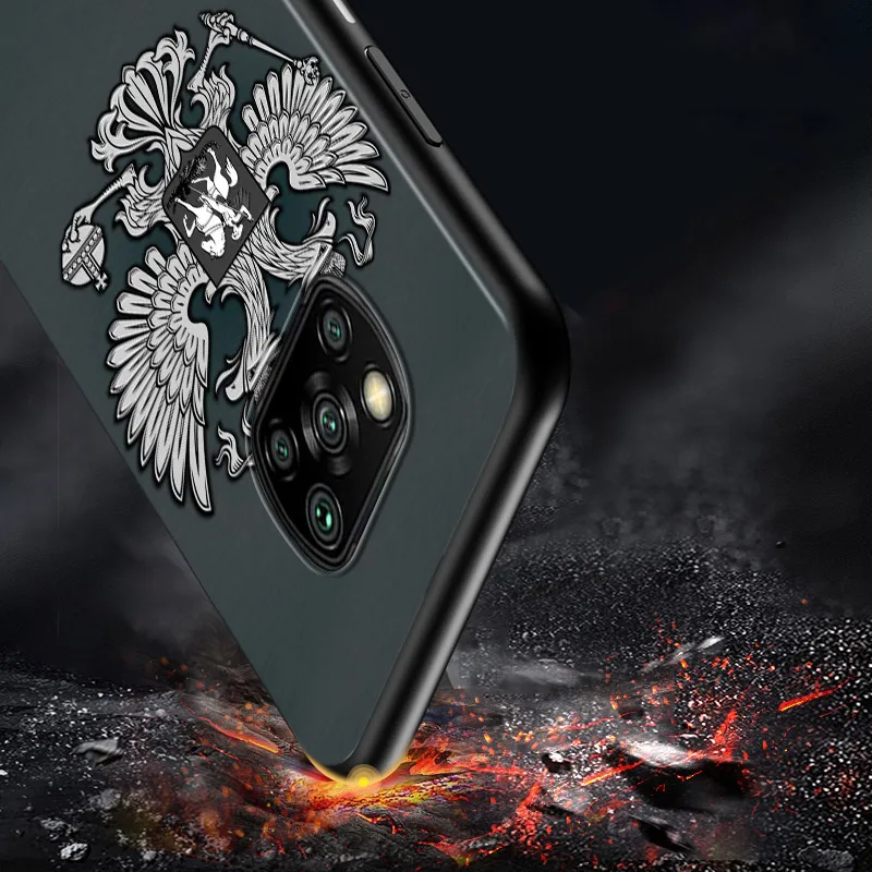 

Russia Flag national emblem For Xiaomi Poco X3 NFC M2 X2 F2 C3 M3 F1 Pro Mi Play Mix 3 A3 CC9E A2 A1 6 5 Lite Phone Case