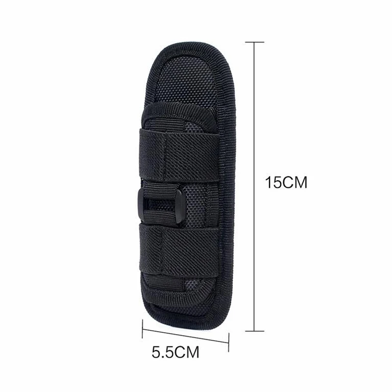 

Tactical 360 Degrees Rotatable Flashlight Pouch Holster Torch Case for Belt Torch Cover Hunting Lighting Accessory Survival Kits