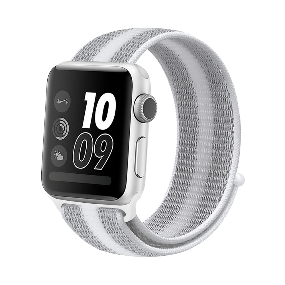 Нейлоновый мягкий дышащий сменный ремешок для Apple Watch Series 3 2 1 38 мм 42 мм Спортивная петля ремешок для iwatch Series 5 4 40 мм 44 мм