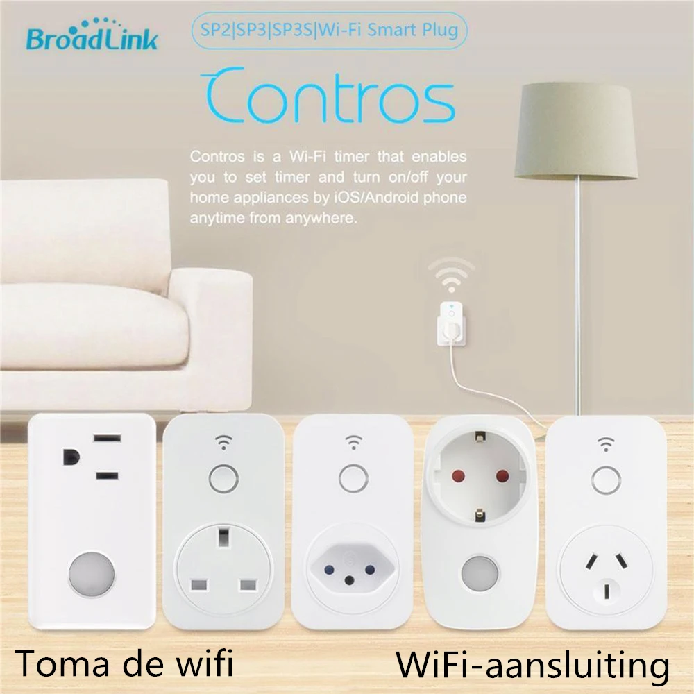 Broadlink SP2 SP3 SP3S Бразилия WiFi умная розетка оригинальная розетка приложение пульт дистанционного управления для Alexa Google Home AU UK BR US EU Plug
