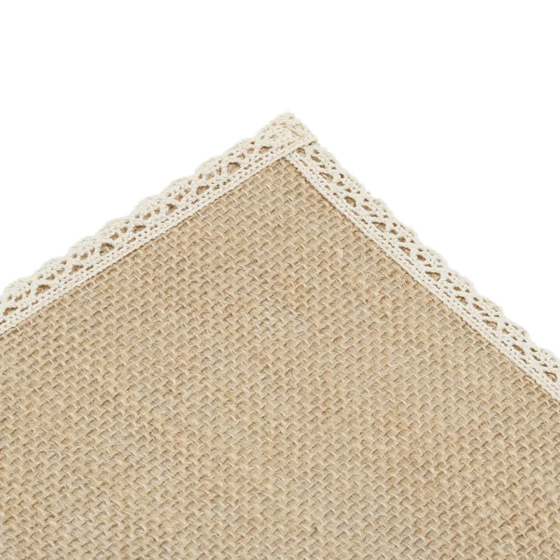 

Burlap Placemats Rustic Table Mats,Lace Look Placema,for Parties, Weddings, BBQ's, Holidays&Everyday Use (Set of 8)