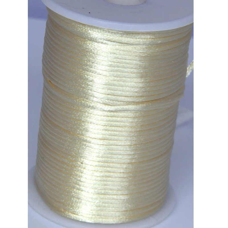 10 ярдов светильник-желтого цвета 2 мм погремушка сатиновый шнур макраме