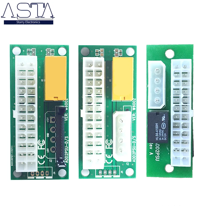 

New add2psu VER004 ATX 24Pin to Molex 4Pin SATA Dual PSU Power Supply Sync Starter Extender Cable Card For BTC Miner Machine