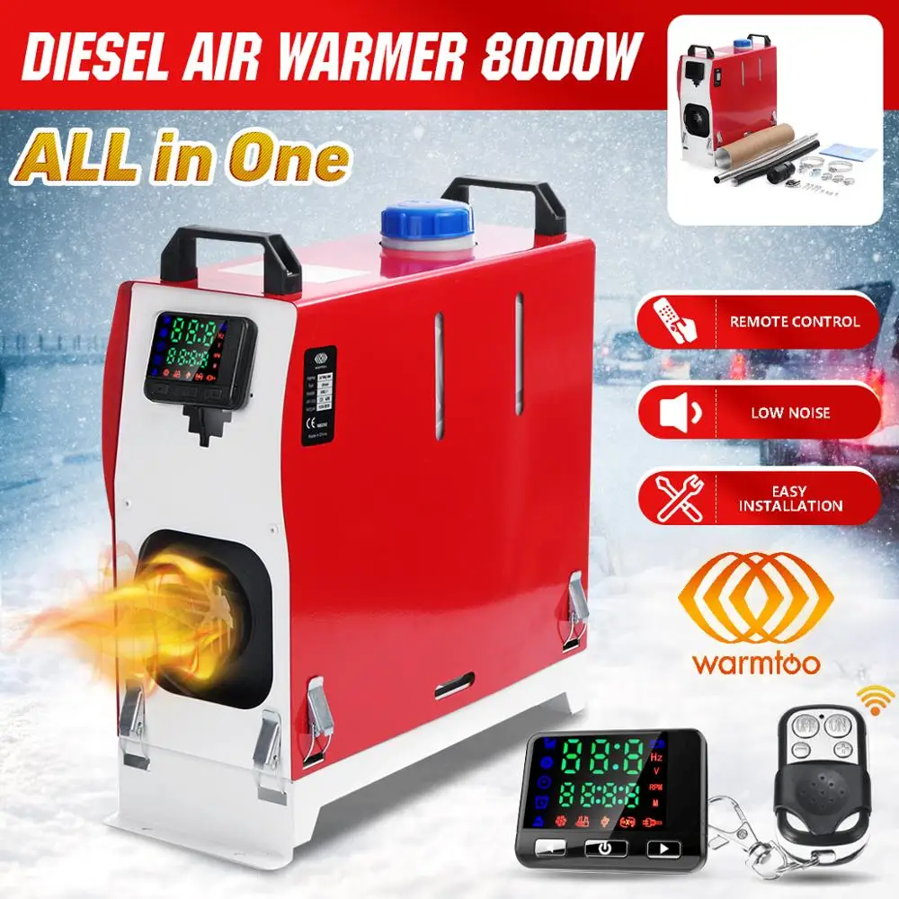 8KW 12V «Все-в-одном» воздуха Отопление с дизельным топливом одно отверстие автомобильного обогревателя Кондиционер машина+ дистанционный пульт с lcd Дисплей для грузовика лодка