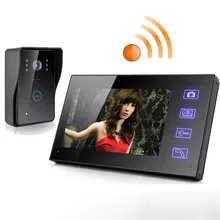 Home 2.4GHz Wireless 7Touch Key Screen Video Door Phone Intercom Access Control System Doorbell Built-in Battery Night Vision