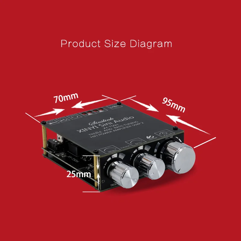 XY-T50H TPA3116D2 2*50W Bluetooth 5 0 панель усилителя сабвуфера 2 каналов Высокая мощность аудио