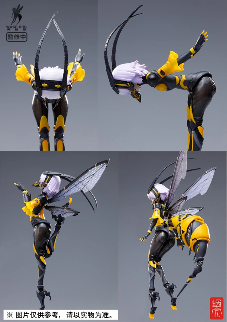 

In StockSnail Shell Bun-Chan 1/12 Scale WASP Girl Bee-03W Action Anime Figure Model Toys Plastic