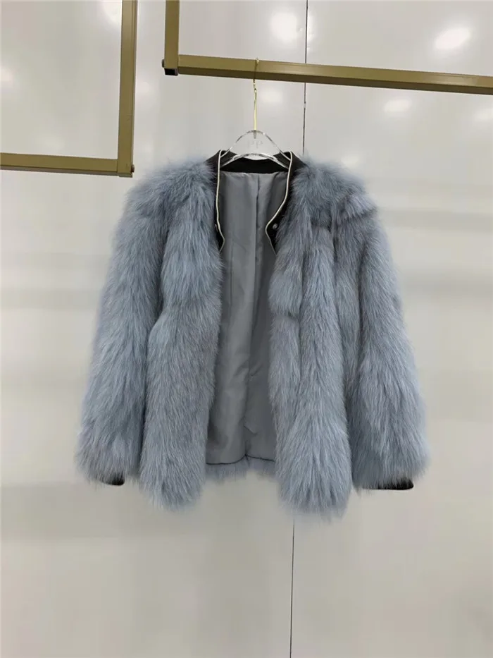 Abrigos mujer invierno шуба из натурального Лисьего меха женская зимняя короткая Повседневная мотоциклетная Лоскутная куртка из натуральной кожи Верхняя одежда