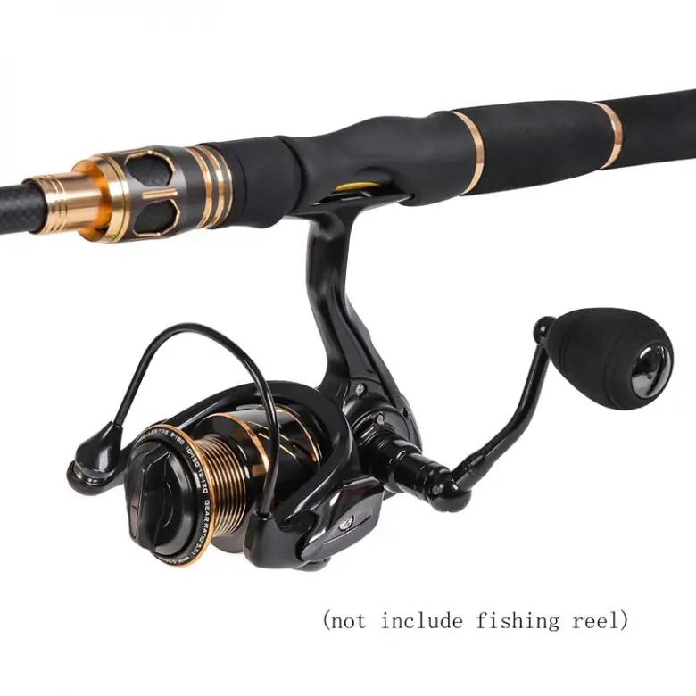 Рыболовная удочка для приманки из углеродного волокна золотисто черного цвета