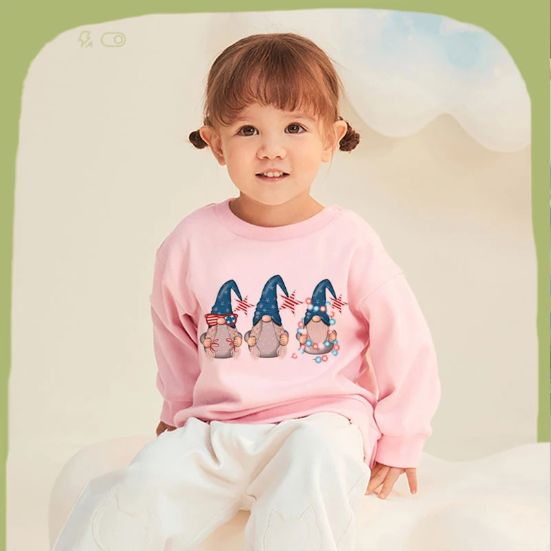 

White Clothes Sweatshirt Children's Clothing Easter Cute Cartoon Girl Kid Top Crew Neck Anime Wimter 2021 Printing Casual