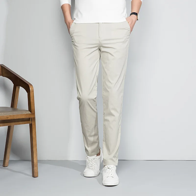 

2021 Spring and Summer New Men's Nano Function Casual Suit Pants Slim Youth Stretch Suit Pants