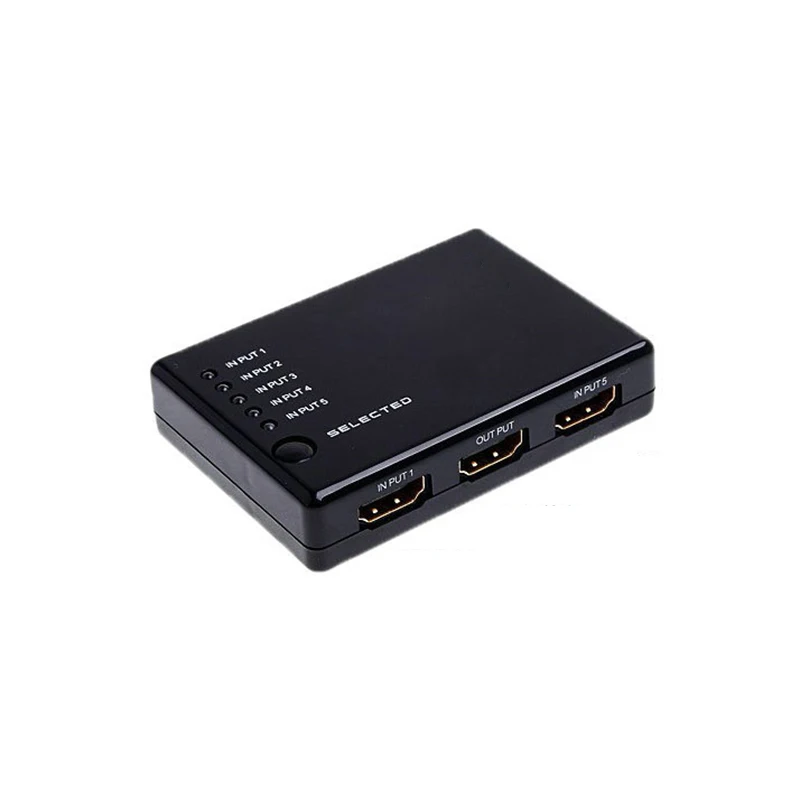 Мини 5 Порты и разъёмы 1080P видео совместимому с HDMI коммутатор сплиттер ИК-пульт