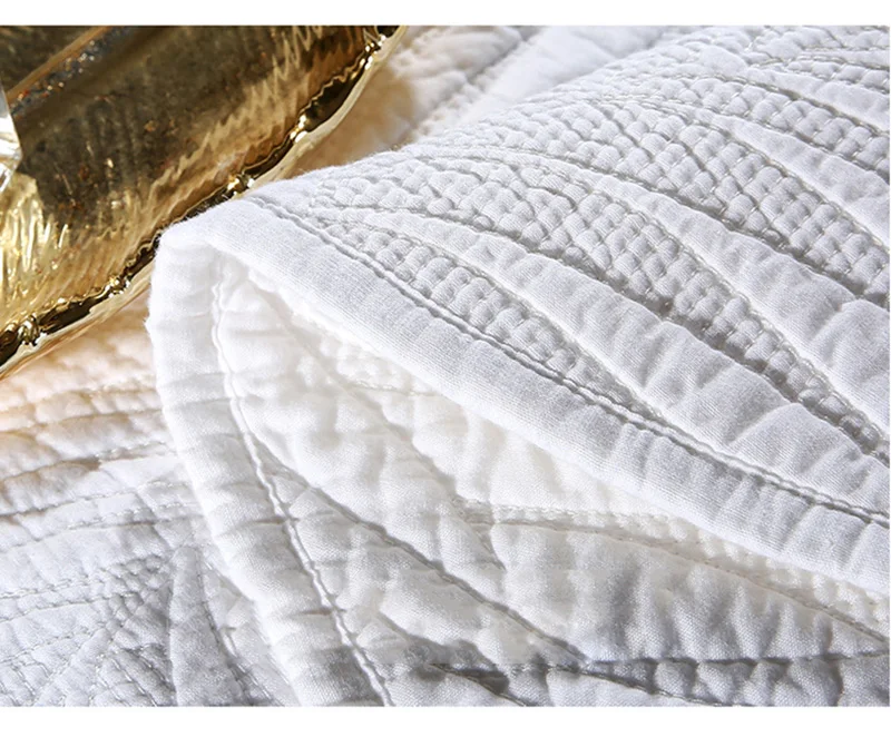 Miglior Copriletti Bianchi Sulla Trapunta Del Letto Set 3 Pezzi Copriletto Ricamato In Cotone Federa Copriletto King Size Coperta Estiva Per Letto
