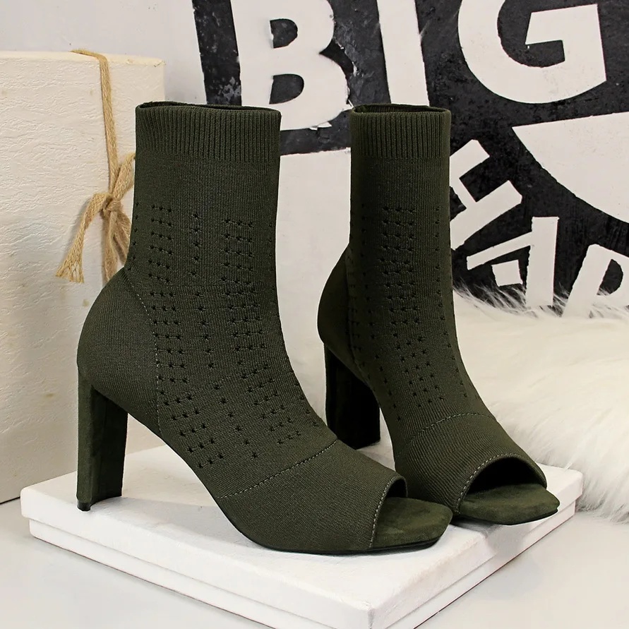 Европейские и американские модные простые короткие женские сапоги-трубы