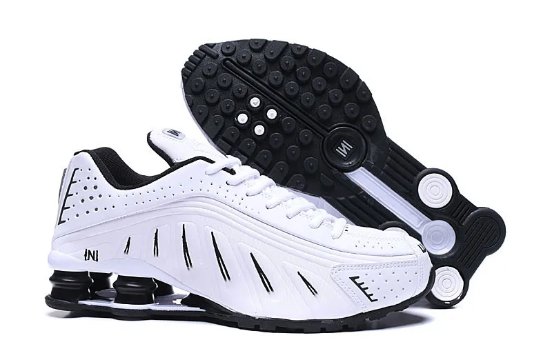 Мужские кроссовки, новинка, дизайнерские мужские кроссовки Shox R4, роскошные кроссовки NZ, тройные черные белые уличные спортивные кроссовки - Цвет: 12