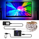 WS2812B цветных (RGB) светодиодных лент: 5V USB DIY ТВ HD ТВ компьютерный монитор Подсветка IP65 Водонепроницаемый + окружающей среды контроллер + ЕС и США Питание
