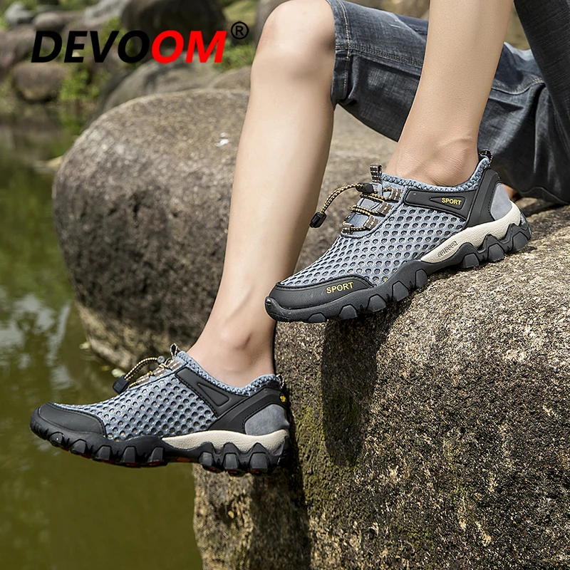 Кроссовки мужские сетчатые дышащие для активного отдыха походов скалолазания