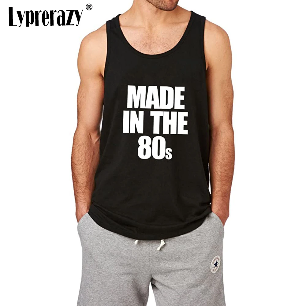 

Майка Lyprerazy Мужская для тренировок в тренажерном зале, хлопковая майка с надписью, топ на день рождения, лето