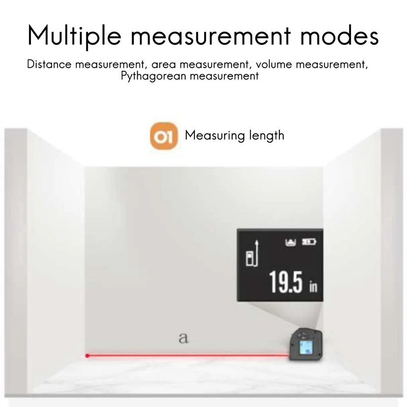 

Two in One Multifunctional Electronic Tape Measure, Smart Digital Display, Electronic Infrared Ruler