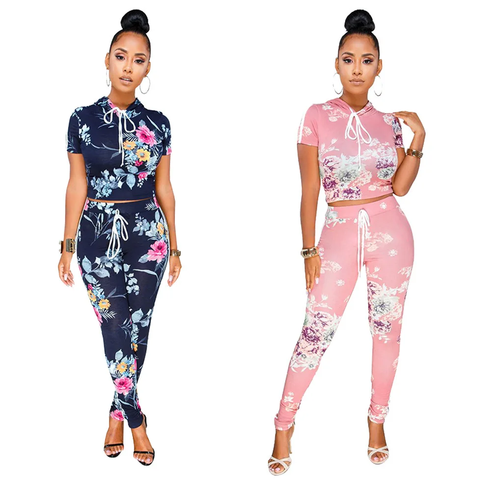 Для женщин Комплект из 2 предметов Спортивные костюмы Толстовки с капюшоном топ