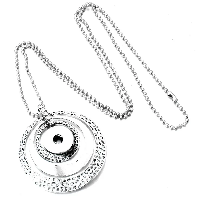 Новые стили металлические ювелирные изделия 18 мм кнопки ожерелья и подвески