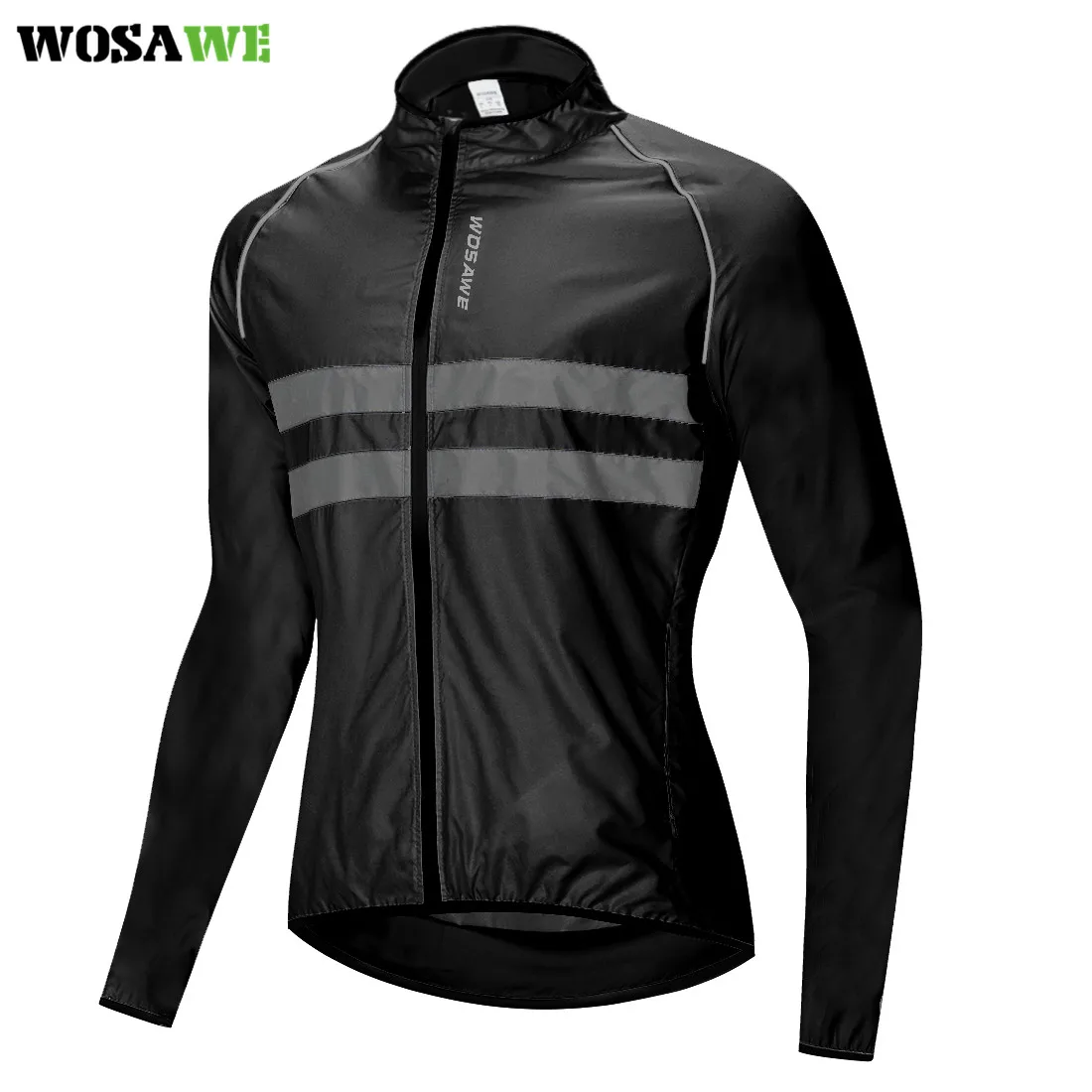 Светоотражающая куртка WOSAWE водонепроницаемая жилетка для бега езды на