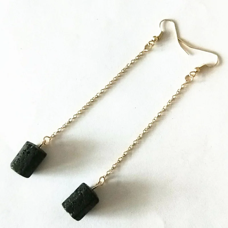 Висячие серьги-подвески с призмой-цепочкой 6 см | Украшения и аксессуары