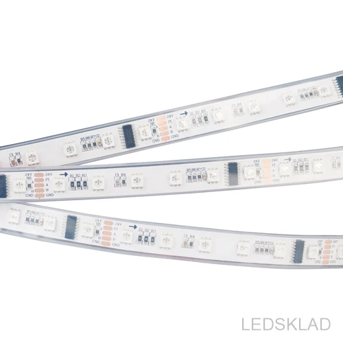 024498(1) Лента DMX-5000P-5060-60 24V Cx6 RGB (14mm 12.5W IP66) (ARL Закрытый IP66)-5м. Arlight | Лампы и освещение