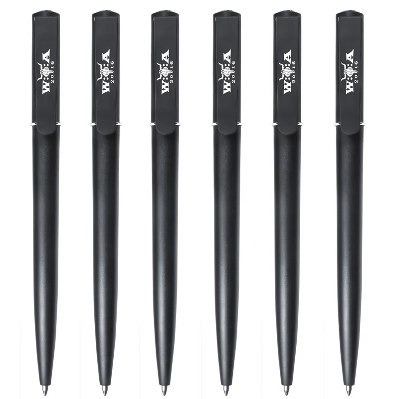 

500pcs Per Set Hotel Ballpoint Pen Custom Logo Specialized for Banks Advertising Gift Pen Rotating Matte Black Oil Pen Gift Pen