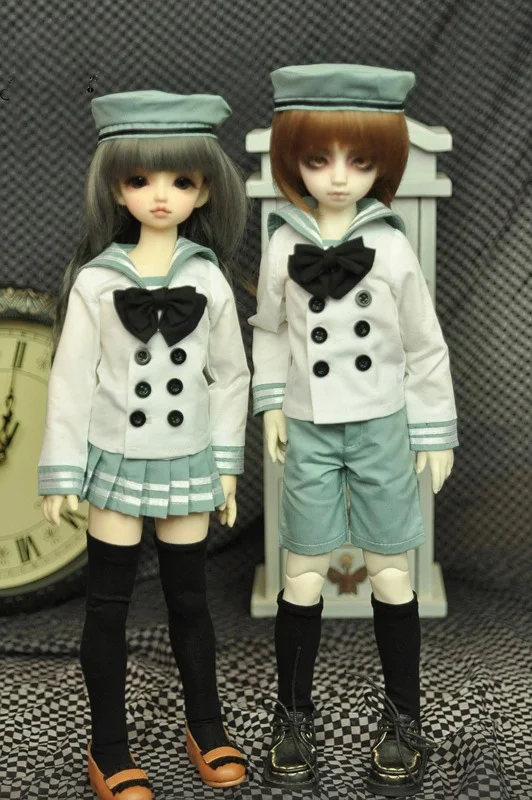 Одежда для куклы 1/4 BJD матросский костюм рубашка + юбка или шорты аксессуаров BJD/SD