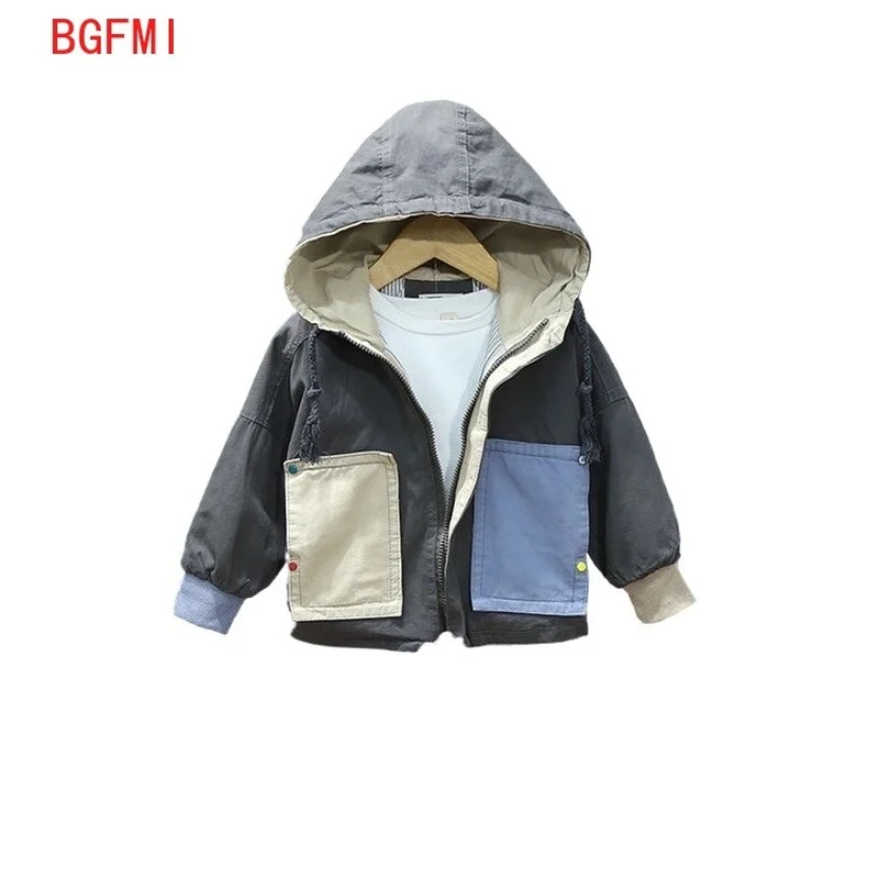 

Для маленьких мальчиков Тренч для маленьких мальчиков хлопковые пиджаки От 0 до 7 лет в Корейском стиле, с подкладкой, в стиле пэчворк, на ней!...