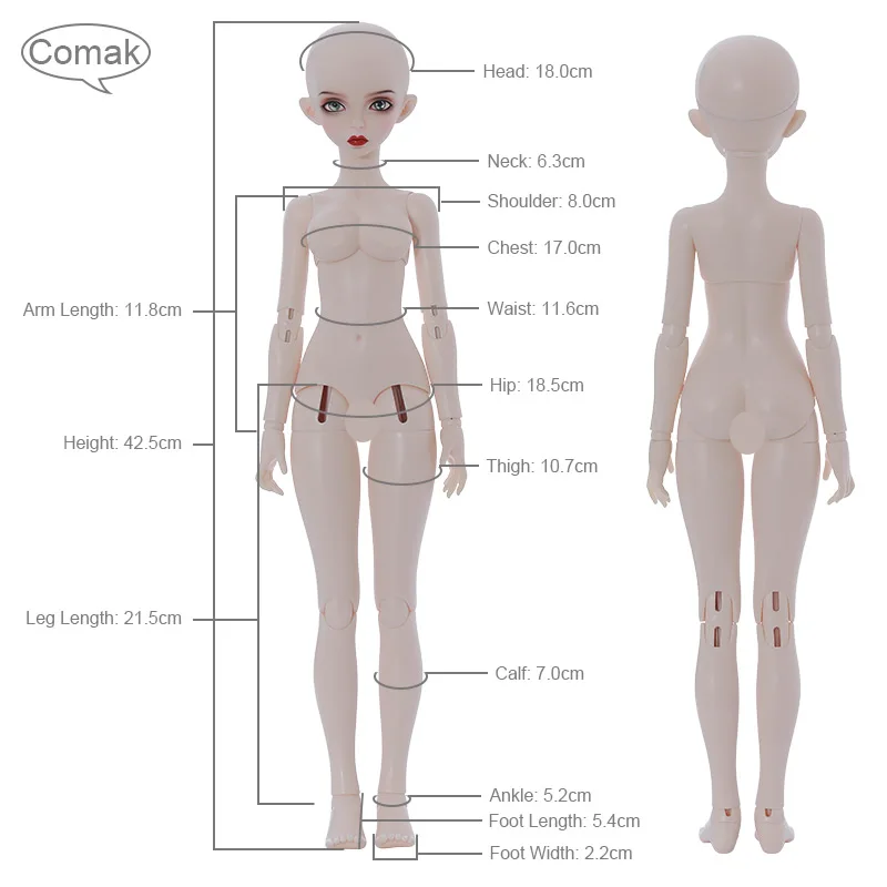 Шарнирная кукла Comak 1/4 42 5 см полный набор ACGN DD MDD Msd шарнирная фигурка аниме игрушки