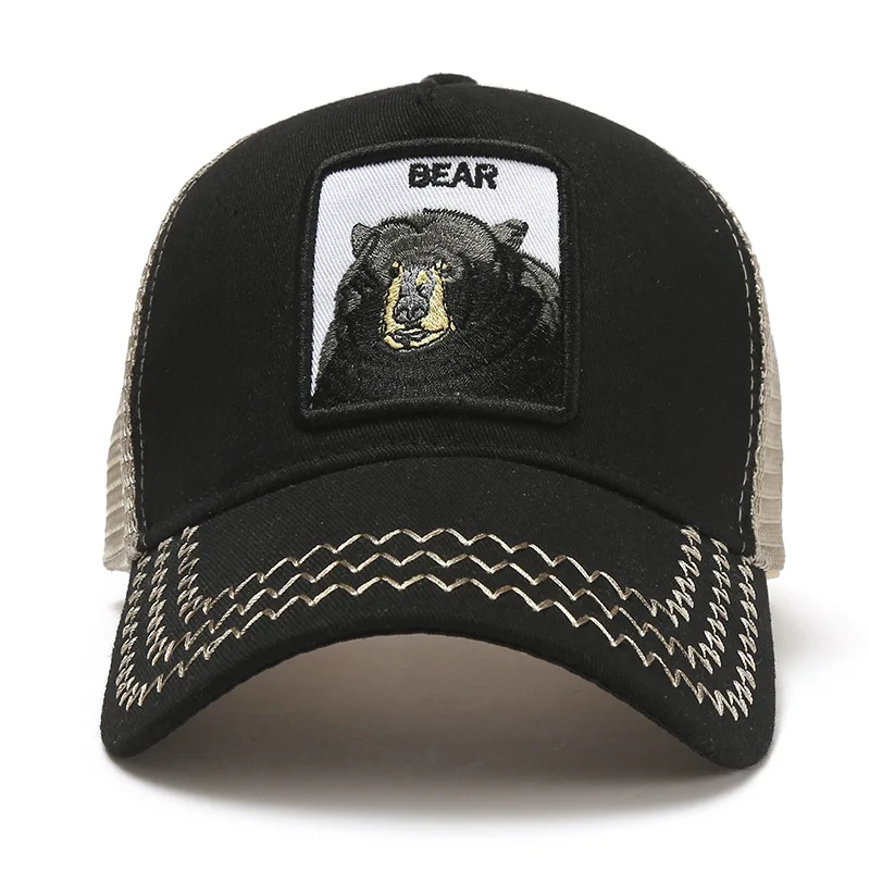 Сетчатая Кепка с черным медведем Ранняя животными и фермами головной убор для