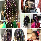Повязка на голову для девочек, длинная, с разноцветными кристаллами, 6 шт.компл., повязки, резинки для волос