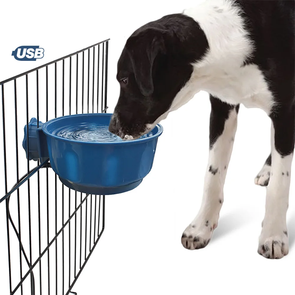 

Heated Pet Feeder Hanging Heating Dog Water Bowl for Dogs, Cats, Rabbits, Chickens Winter Keep Warm Drinking Bottle