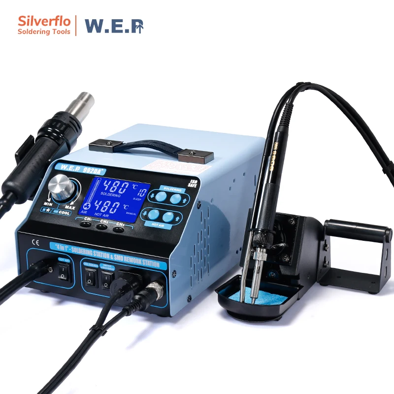 WEP 992DA + курить всасывания паяльник паяльная станция BGA 780 Вт Ремонт сварочных