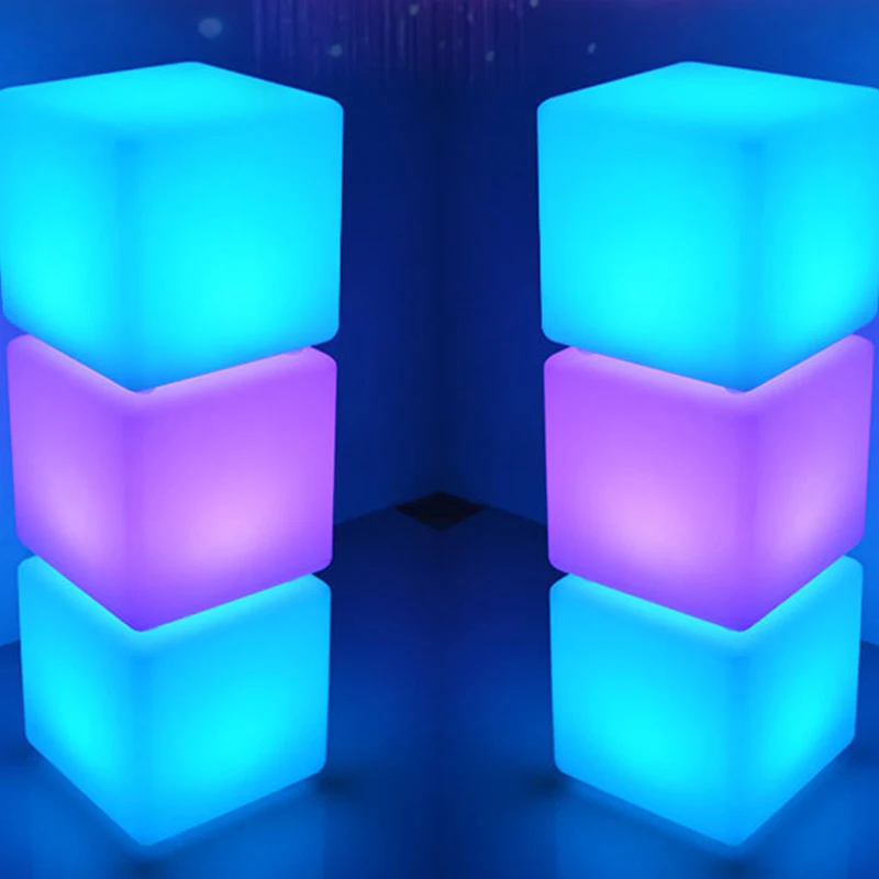 Высота каблука 10 см/15 см/20 см RGB светодиодный светильник куб кресло