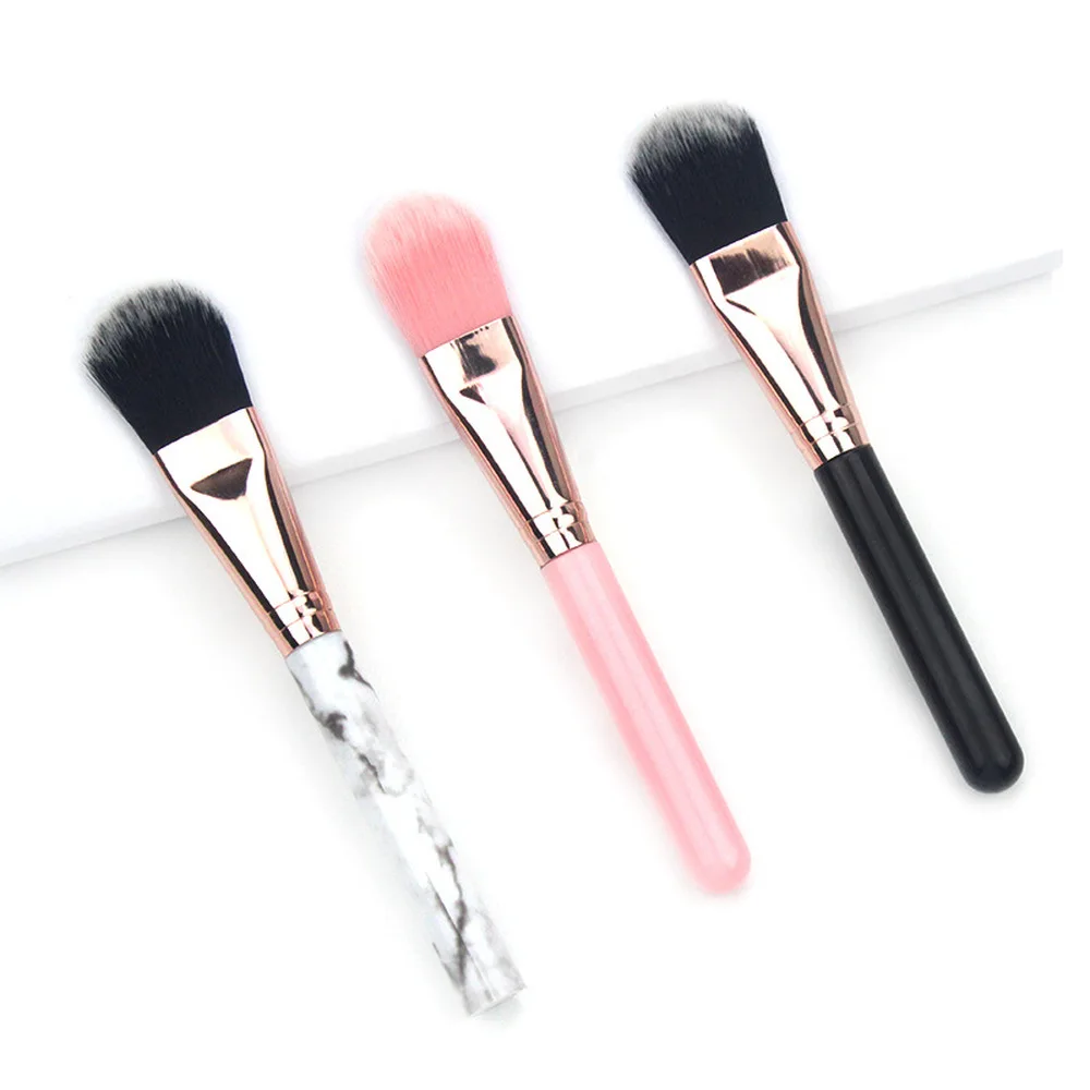 

1pc Marble Makeup Foundation Powder Brush Soft Fiber Wool Mask Brush Professional Concealer Cosmetic Tools Beauty Skin Care
