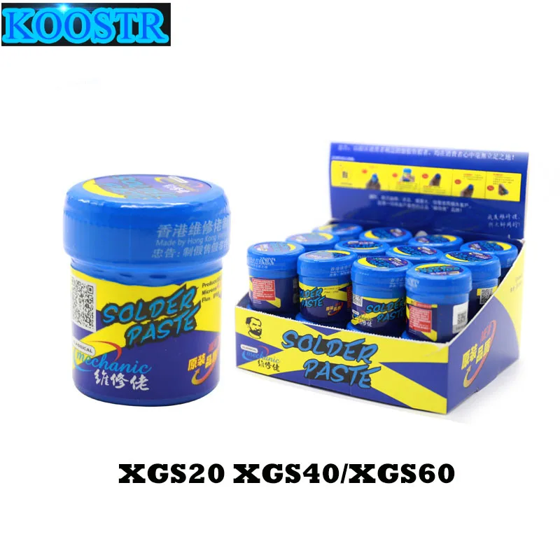 Паяльная сварочная паста Flux MechanicXGS20 XGS40/XGS60 припой оловянный для iPhone A8 A9 A10 A11 свинец низкая температура сварочная паста