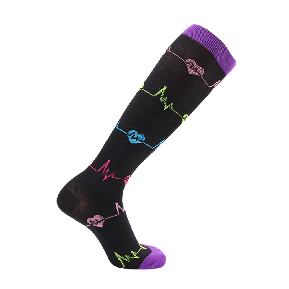 

5 Pair Running Socks Breathable Stockings And Men Marathon Running Socks Leg Protector Pressure Sock (S/M, Lov