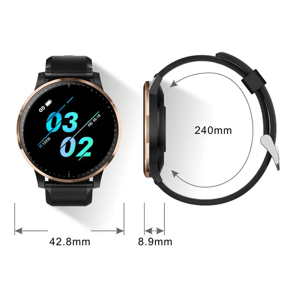 

Q20 Bluetooth 4.2 Heart Pressure Monitor Fitness Tracker Three-axis Transducer Alarm Clock Calorie IP67 Wristband Watch