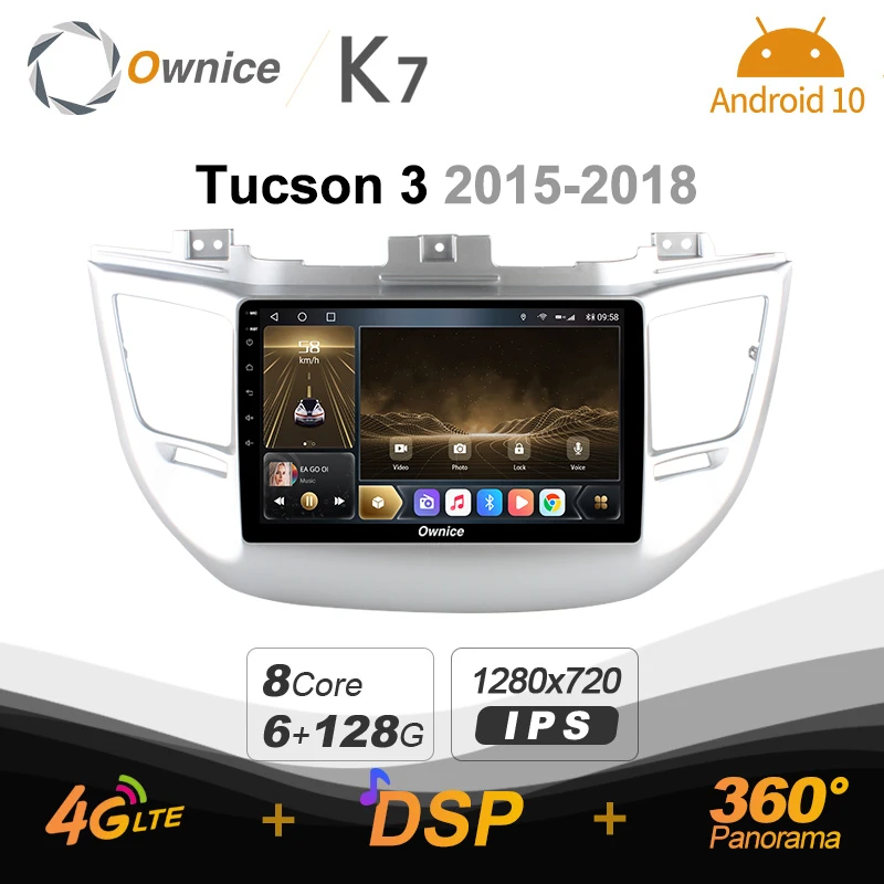 

Ownice K7 Android 10.0 Car Multimedia Radio for Hyundai Tucson 3 2015-2018 GPS Video player 6G+128G Quick Charge Coaxial 4G LTE