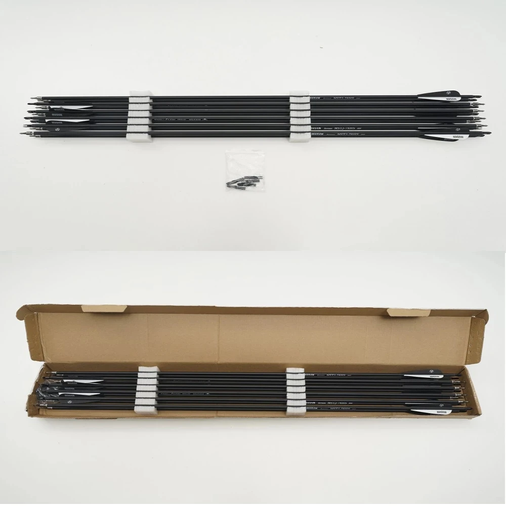 Стрелы Углеродные для рекурсивного/блочного Лука 12 шт. 500 дюйма | Спорт и