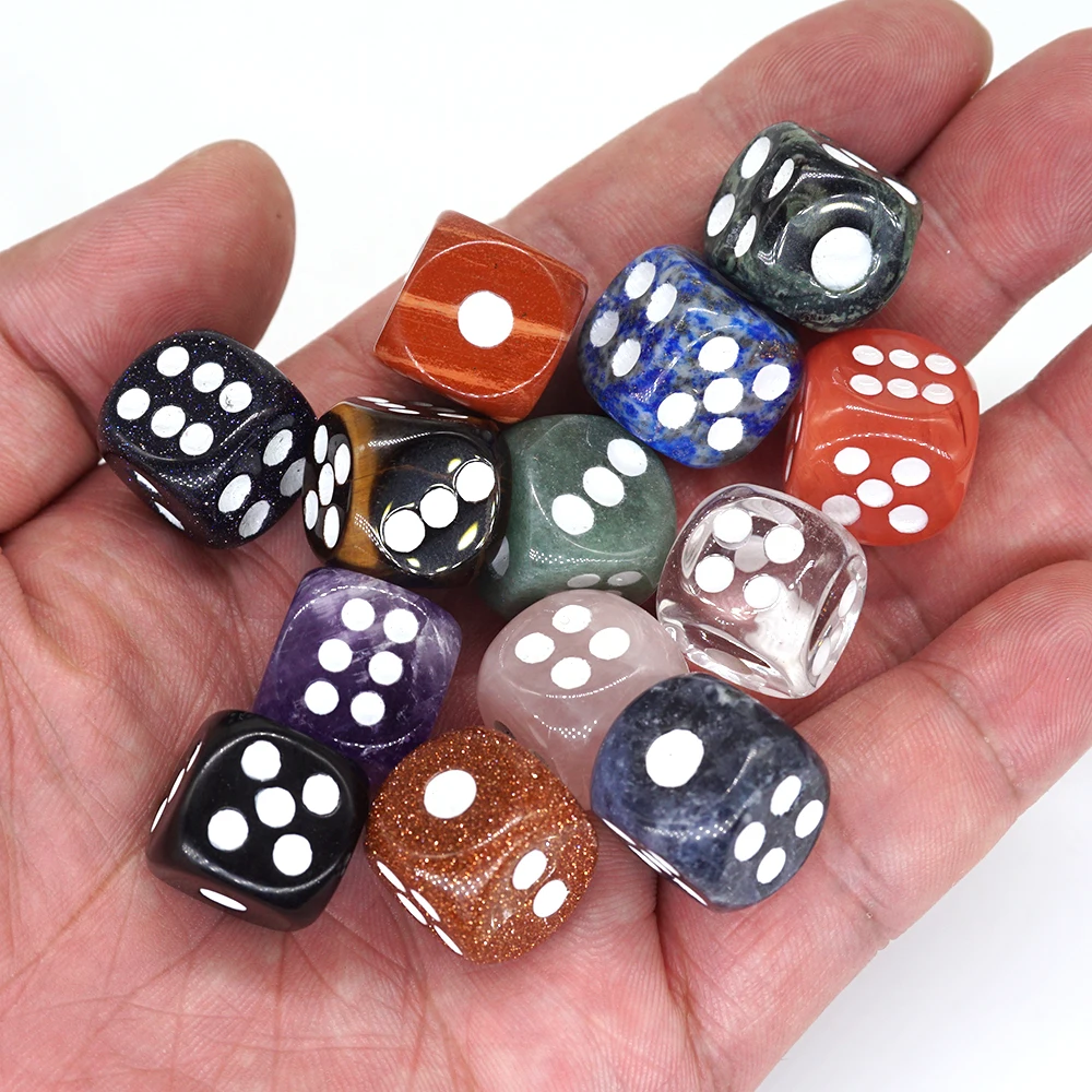 Натуральный камень диаметром 15 мм Исцеляющие кубики D6 энергетические кристаллы