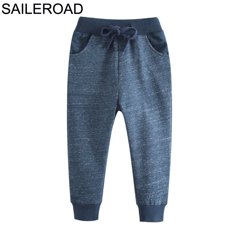SAILEROAD Solid Boy Длинные брюки для детей Спортивные штаны Осень Дети Спортивные брюки Хлопок Девочки Карманы для детской одеж