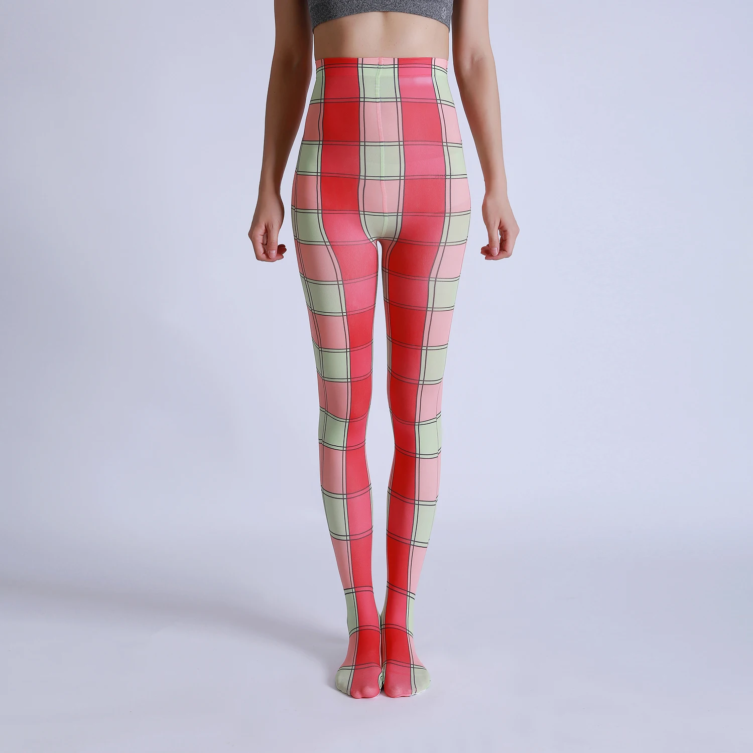 Новое поступление роскошные модные колготки с цифровым цветочным принтом