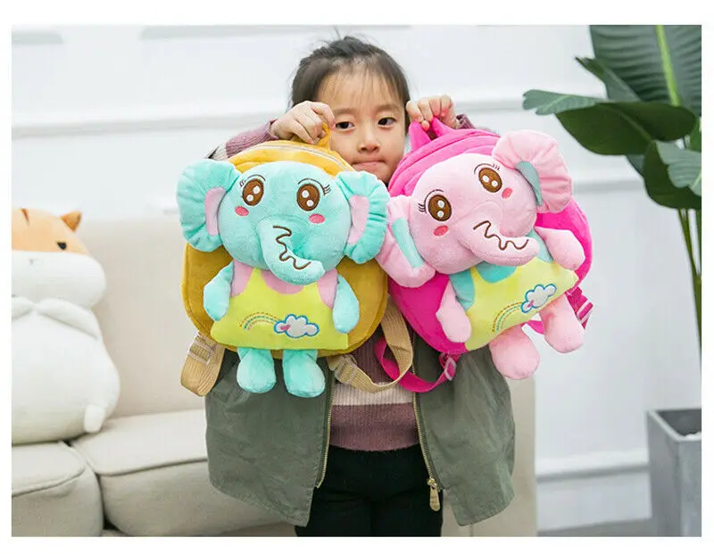 Новый Детский милый плюшевый рюкзак с рисунком животных для маленьких девочек и